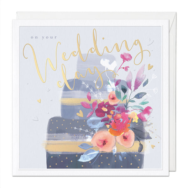 Wedding Cake Luxury Wedding Card - Champagne Collection