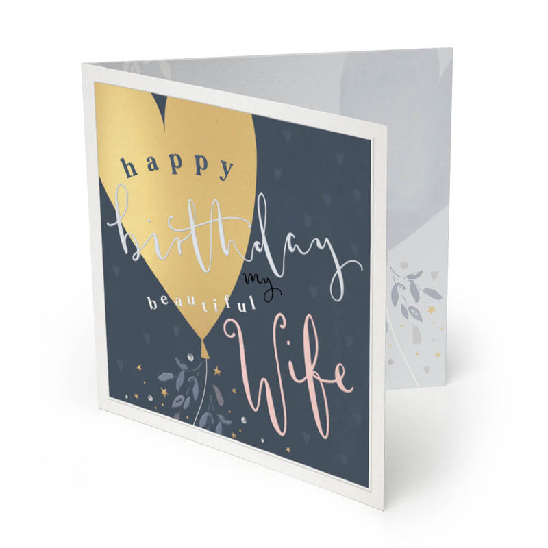 Luxury Card-LX033 - Beautiful Wife Luxury Birthday Card-Whistlefish