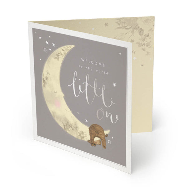 Luxury Card - LX040 - Welcome Little One Luxury Greeting Card - Welcome Little One Luxury Greeting Card - Champagne Collection