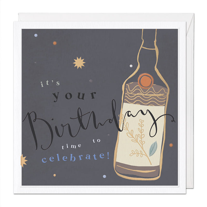 Luxury Card-LX041 - Time To Celebrate Luxury Birthday Card-Whistlefish