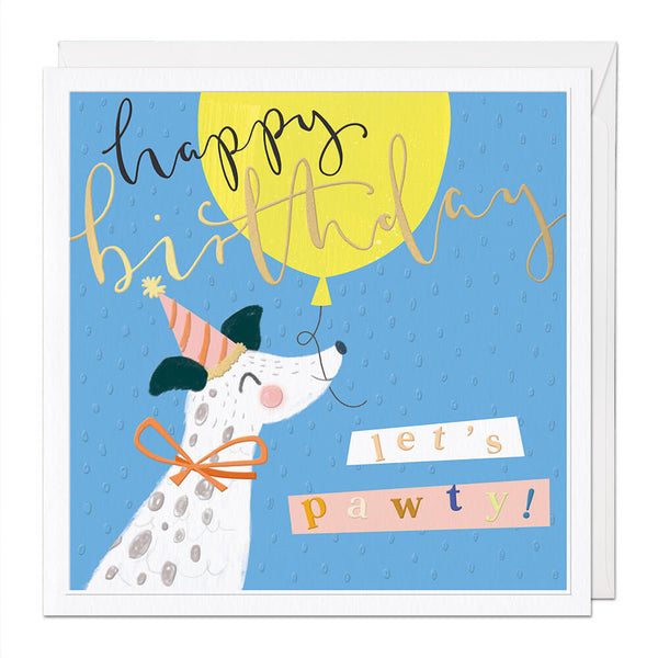 Luxury Card-LX053 - Let's Pawty Luxury Birthday Card-Whistlefish