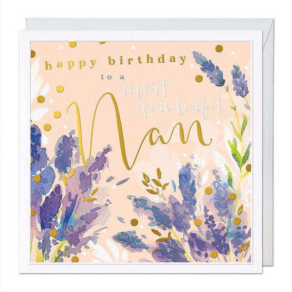 Luxury Card-LX059 - Most Wonderful Nan Luxury Birthday Card-Whistlefish
