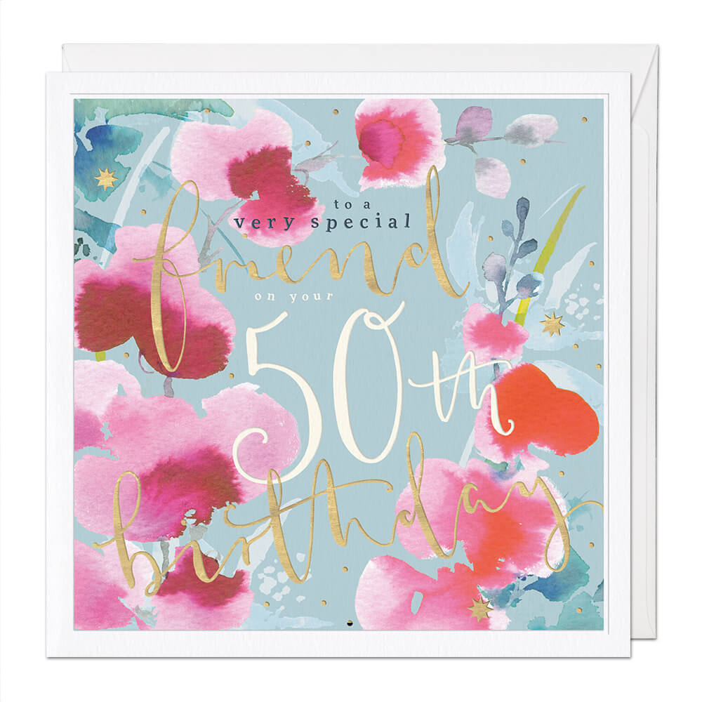 Special Friend 50th Luxury Birthday Card - Whistlefish