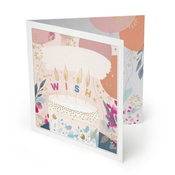 Luxury Card - LX078 - Make A Wish Luxury Birthday Card - Make a Wish Luxury Birthday Card - Whistlefish