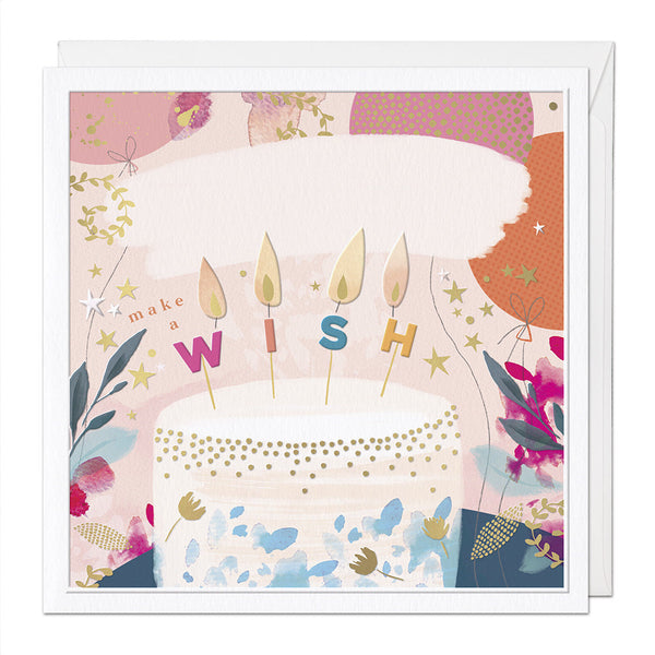 Luxury Card - LX078 - Make A Wish Luxury Birthday Card - Make a Wish Luxury Birthday Card - Whistlefish
