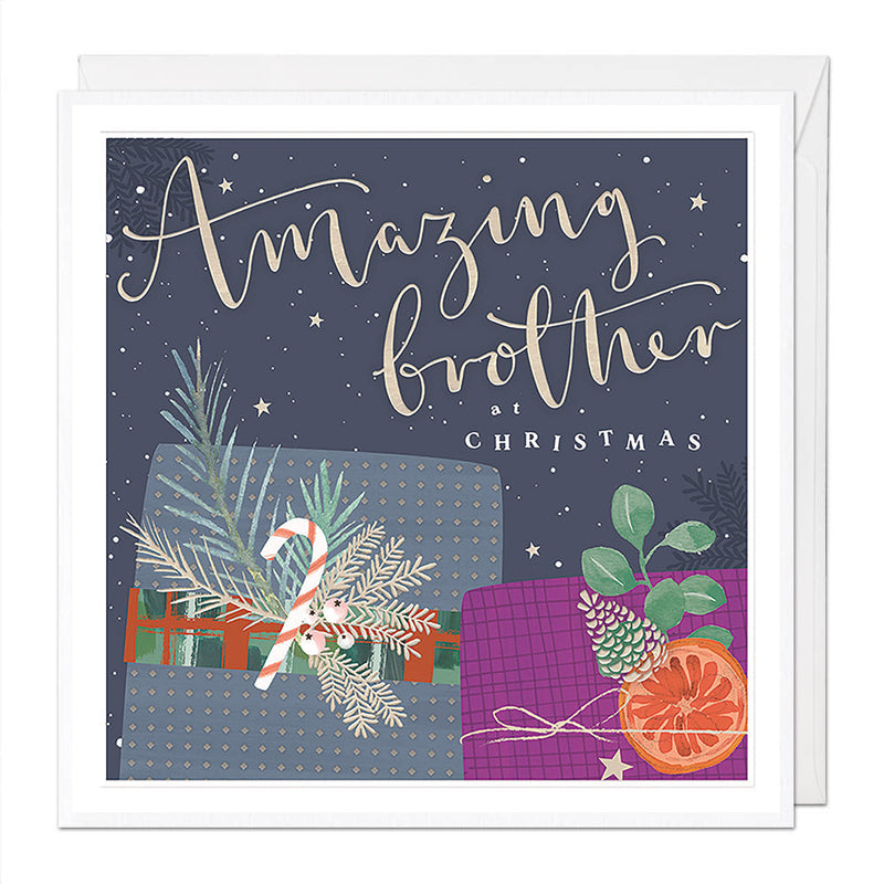 NL018 - To My Amazing Brother Luxury Christmas Card