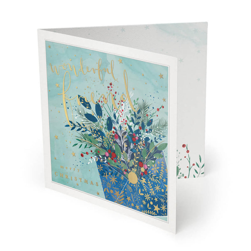 Wonderful Friend Luxury Christmas Card - Whistlefish