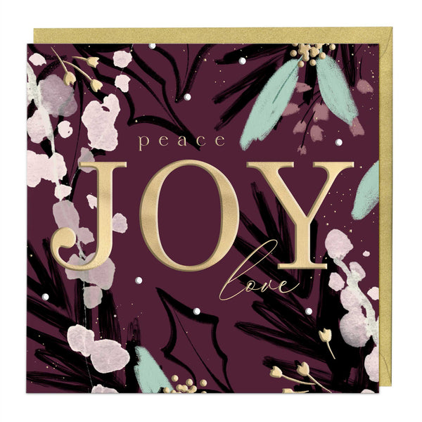 Luxury Christmas Card - LZ001 - Peace, Joy, & Love Luxury Christmas Card - Peace Joy Love Luxury Christmas Card - Whistlefish