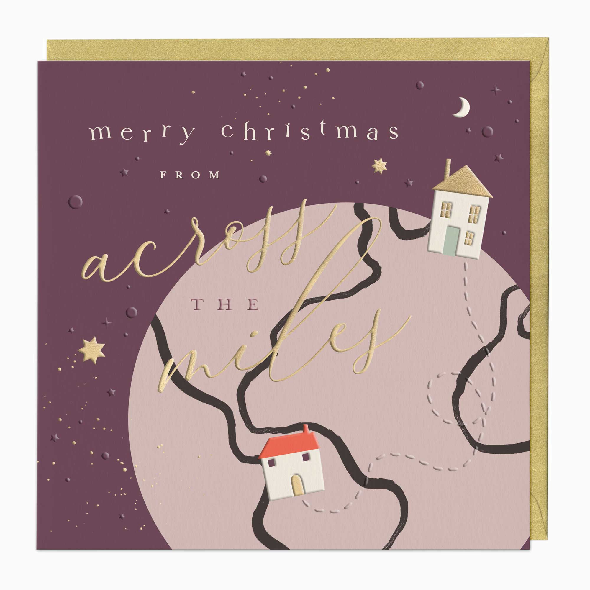 Luxury Christmas Card-LZ004 - Across the Miles Luxury Christmas Card-Whistlefish