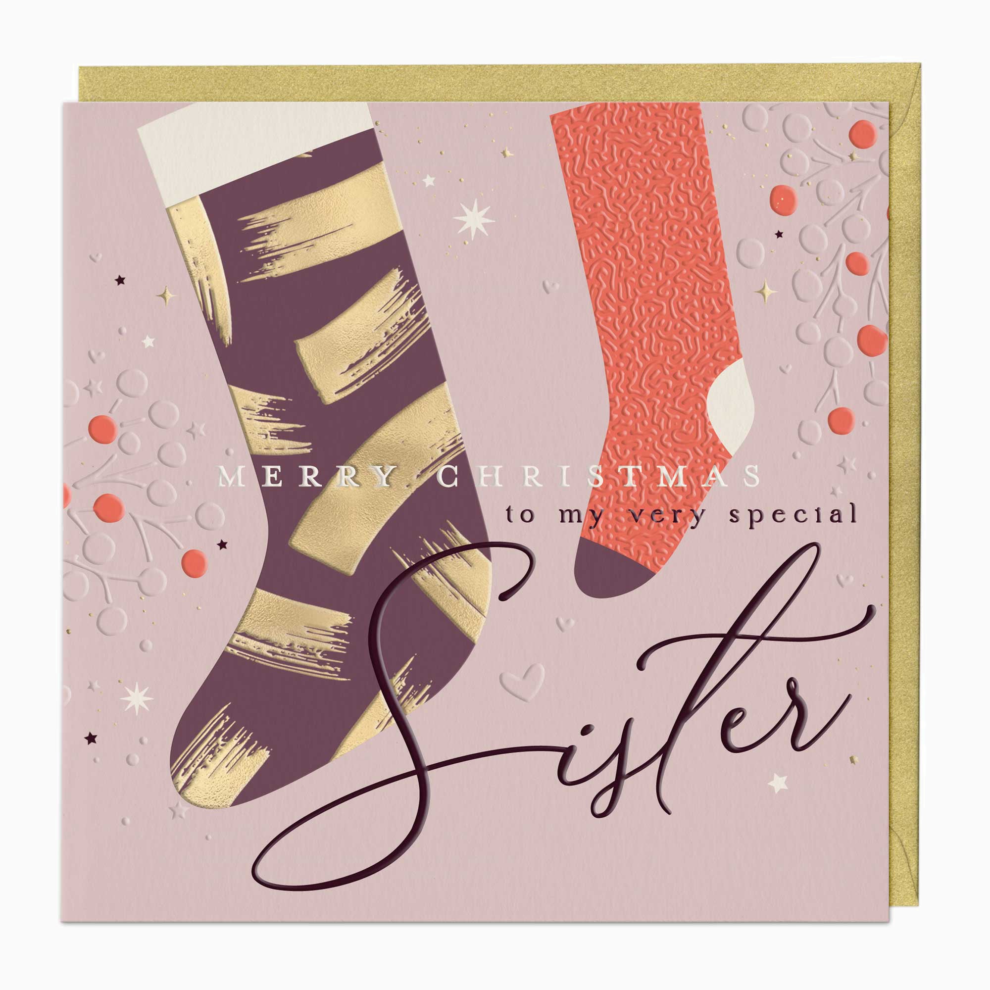 Luxury Christmas Card-LZ016 - Special Sister Luxury Christmas Card-Whistlefish