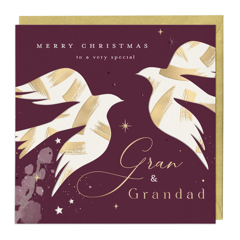 Luxury Christmas Card - LZ020 - To Gran & Grandad Luxury Christmas Card - To Gran & Grandad Luxury Christmas Card - Whistlefish