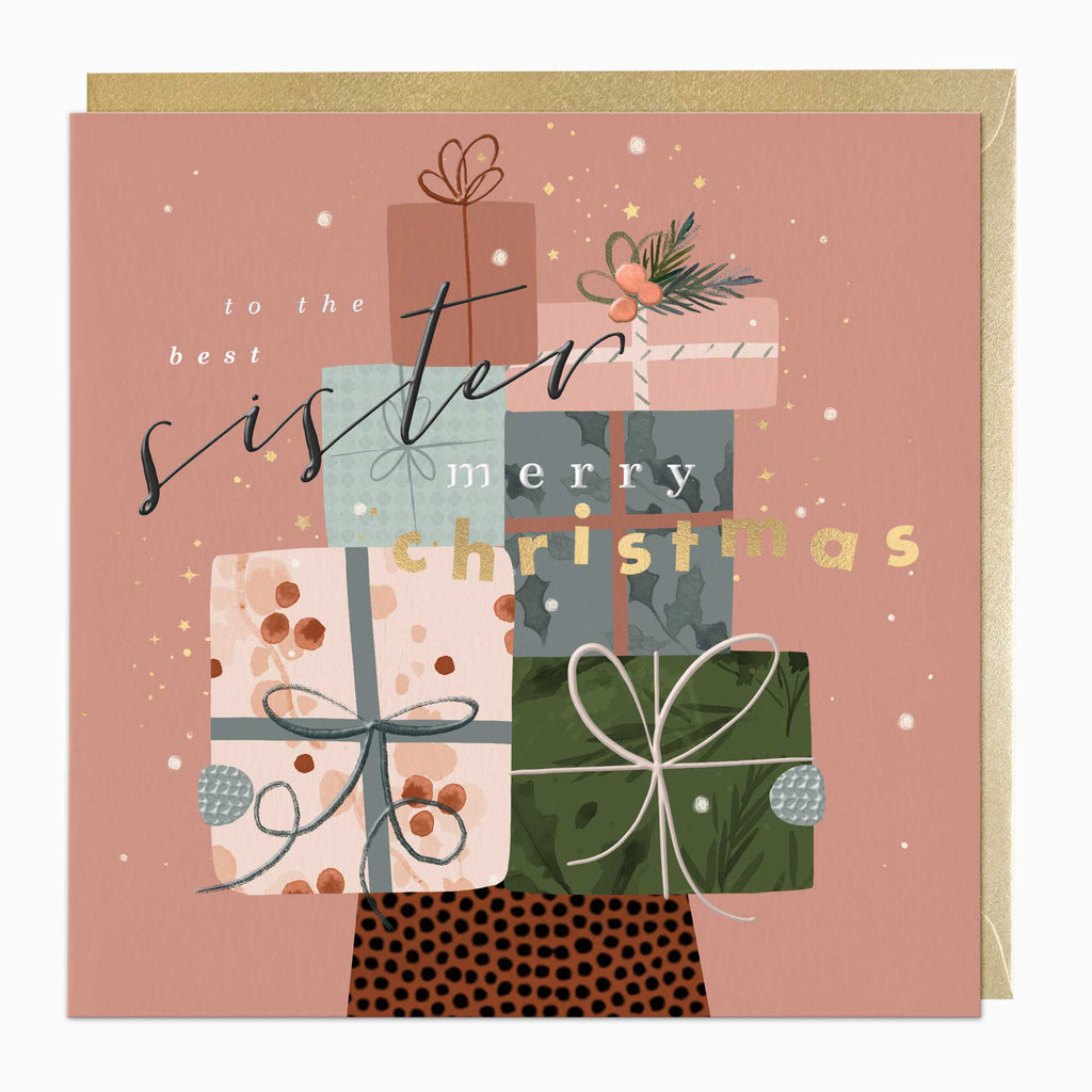 Luxury Christmas Card-LZ021 - Best Sister Luxury Christmas Card-Whistlefish