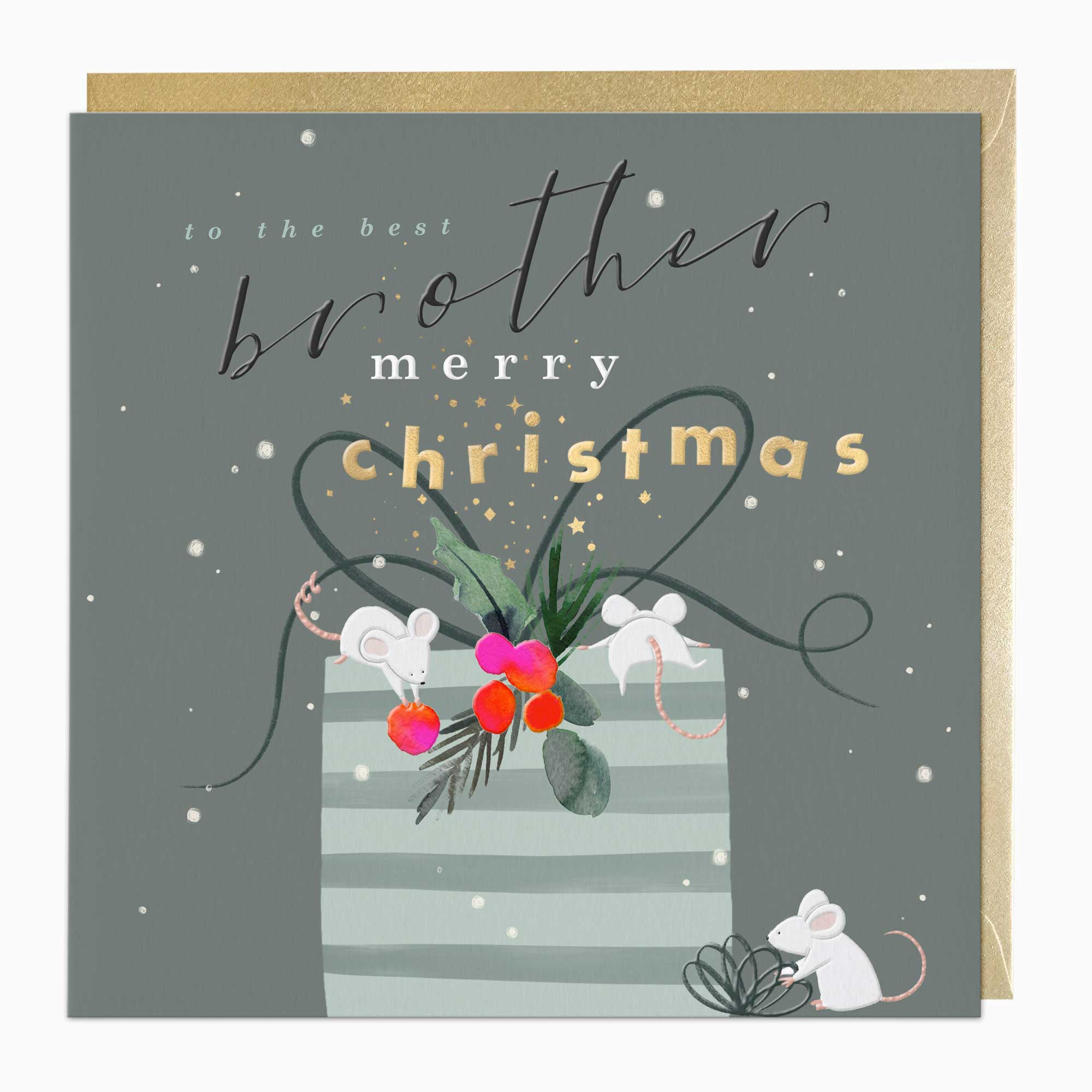 Luxury Christmas Card-LZ024 - Best Brother Luxury Christmas Card-Whistlefish
