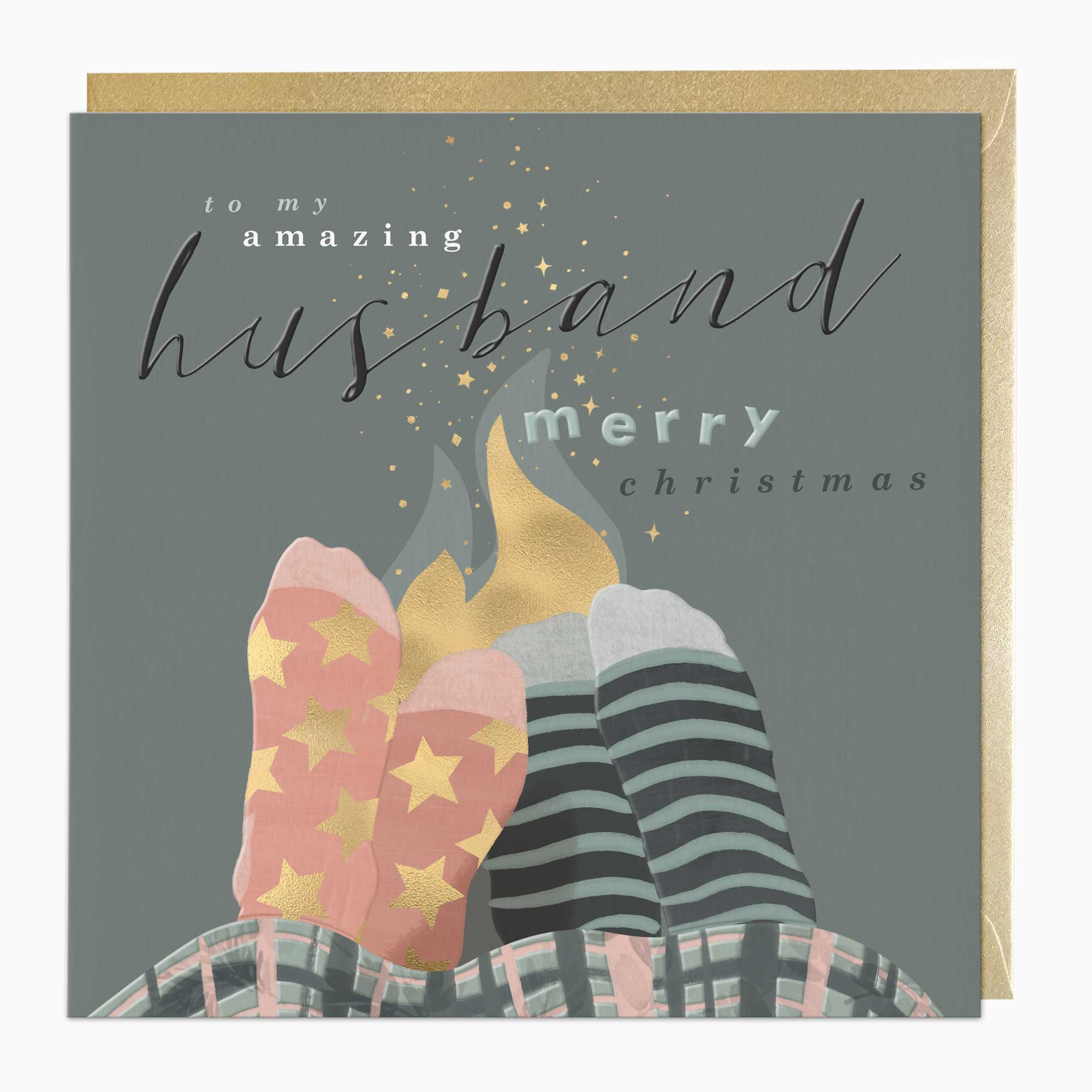 Luxury Christmas Card-LZ026 - Amazing Husband Luxury Christmas Card-Whistlefish