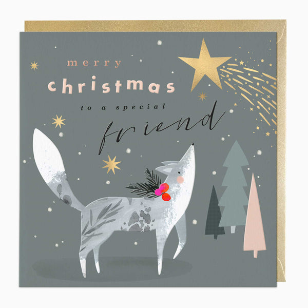 Luxury Christmas Card-LZ034 - Lovely Friend Luxury Christmas Card-Whistlefish