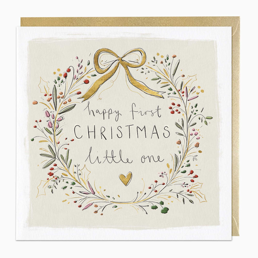Luxury Christmas Card-LZ037 - Little Ones First Christmas Luxury Card-Whistlefish