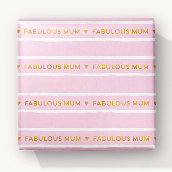 Foiled Wrapping Paper-WW65 - Fabulous Mum Foiled Wrapping Paper-Whistlefish