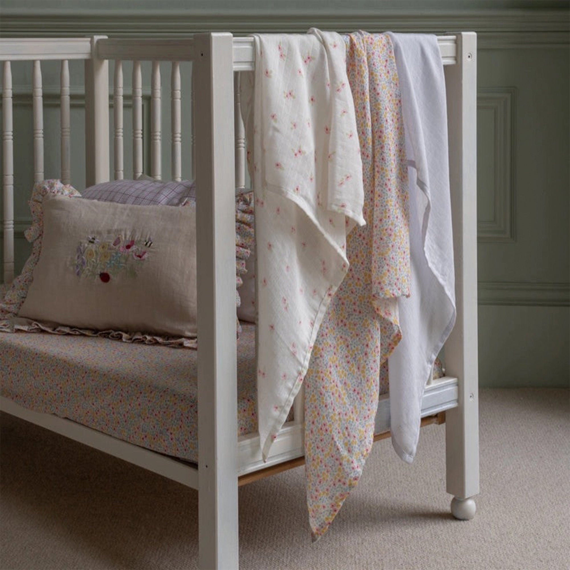 Organic Baby Muslins-MSQANE - Wildflower Set of 3 Organic Baby Muslins-Avery Row