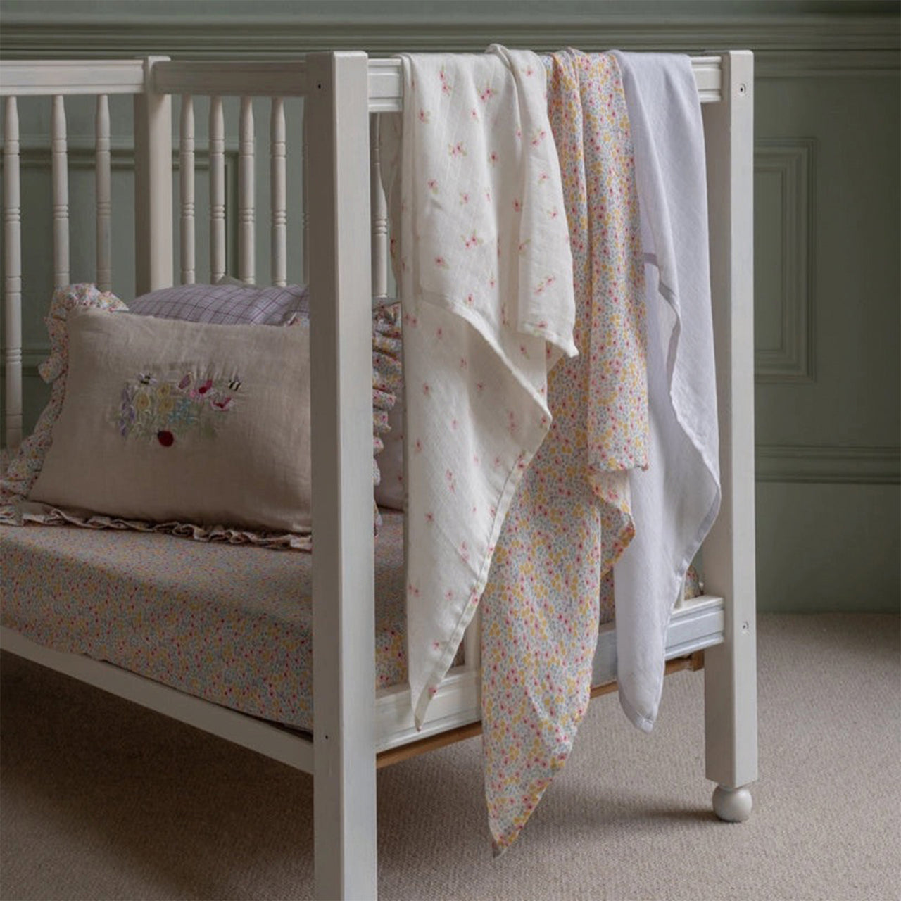 Organic Baby Muslins-MSQANE - Wildflower Set of 3 Organic Baby Muslins-Avery Row