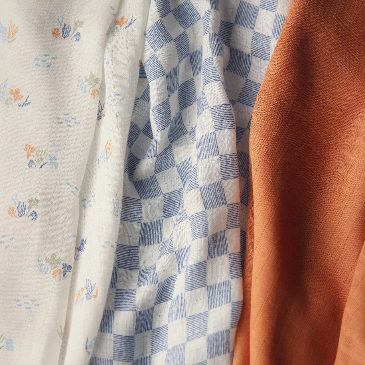 Organic Baby Muslins-MSQCOA - Coastline Set of 3 Organic Baby Muslins-Avery Row