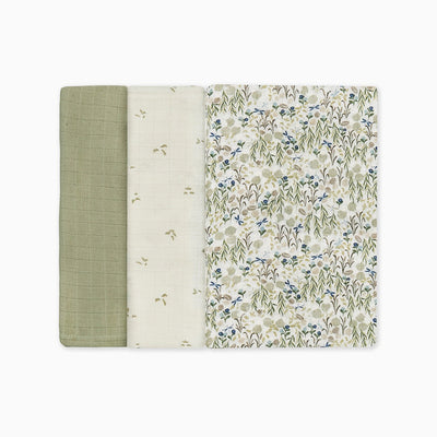 Riverbank Set of 3 Organic Baby Muslins - Whistlefish