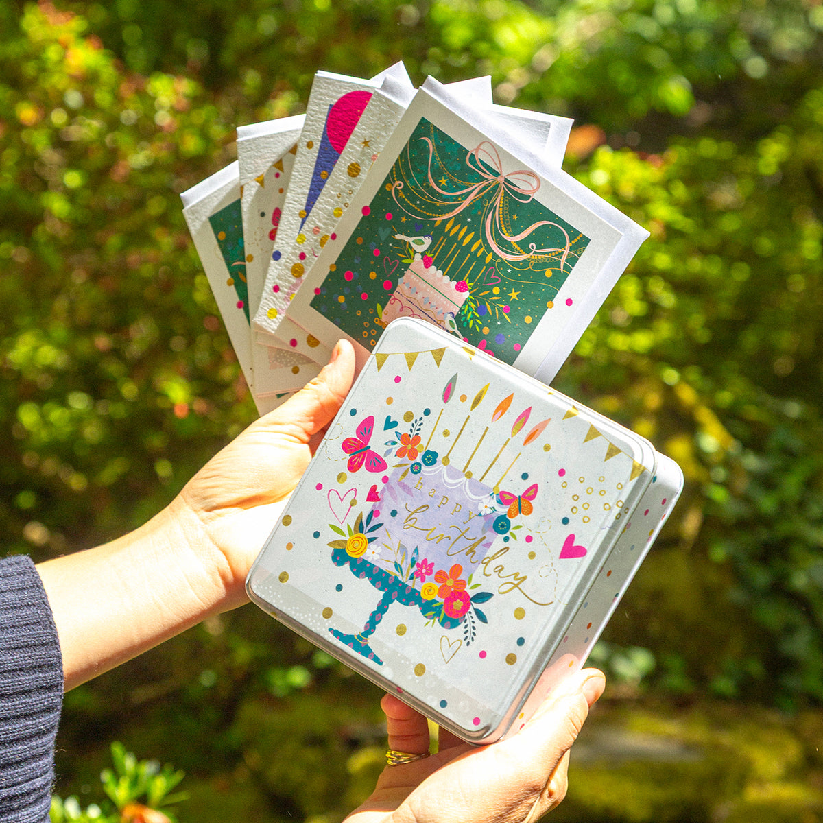 Now Let's Eat Cake Notelet Tin - Whistlefish