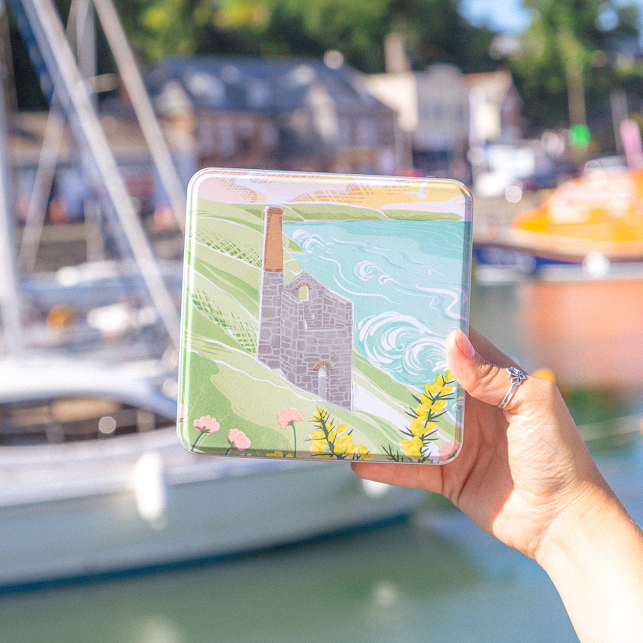 Notelet Tin-MWT67 - Cornish Linos Notelet Tin-Whistlefish