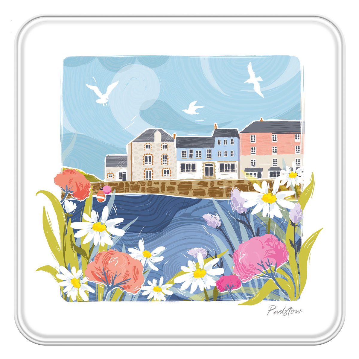 MWT80 - Cornish Linos Notelet Tin