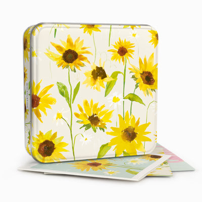 Sunflower Bloom Notelet Tin - Whistlefish