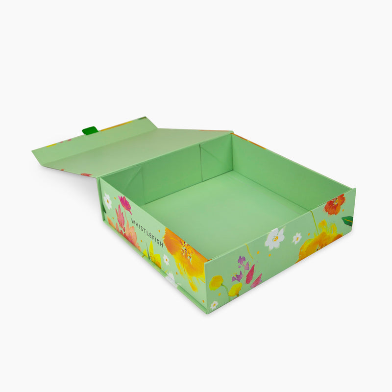 Magnetic Box - MBX01 - Floral Magnetic Keepsake Box - Floral Magnetic Gift Box - Whistlefish