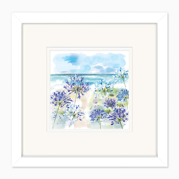 Mini Art-CD07 - Coastal Agapanthus Framed Card-Whistlefish