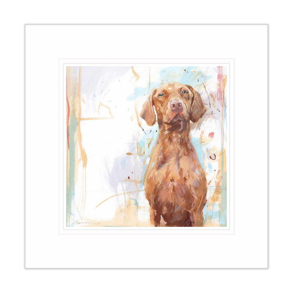 Mount Print - BART101M - Vizsla Mounted Art Print - Vizsla Mounted Print - Whistlefish