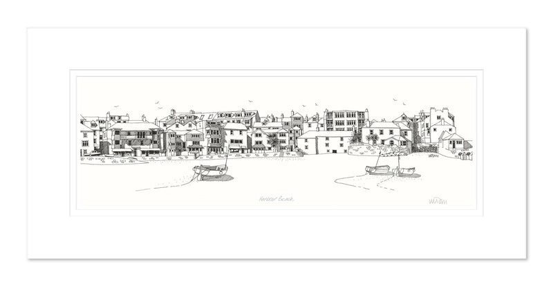 Mount Print - JW212M - Harbour Beach St Ives Mounted Print - Harbour Beach St Ives Mounted Print - Whistlefish