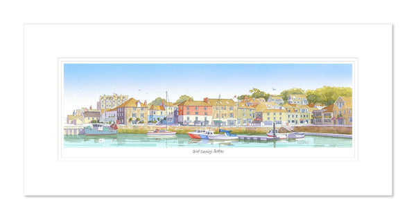 Mount Print - JW214M - Quiet Evening Padstow Mounted Print - Quiet Evening Padstow Mounted Print - Whistlefish