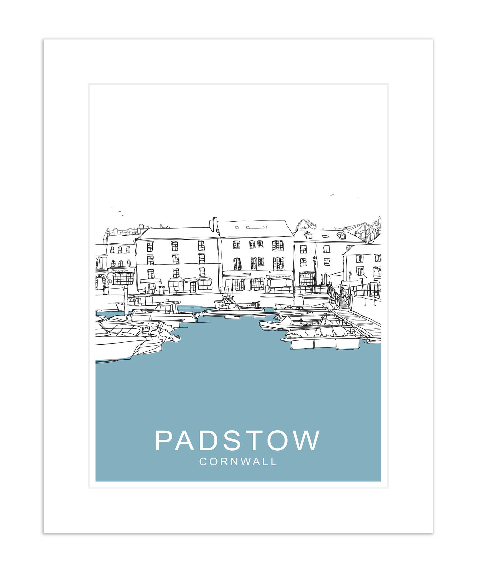 Padstow Strand Mounted Print - Whistlefish