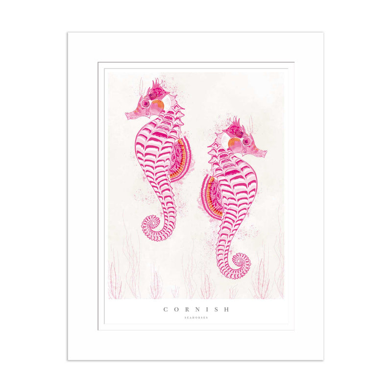 Mounted Print - WF721M - Cornish Seahorses Mounted Print - Cornish Seahorses Mounted Print- Whistlefish