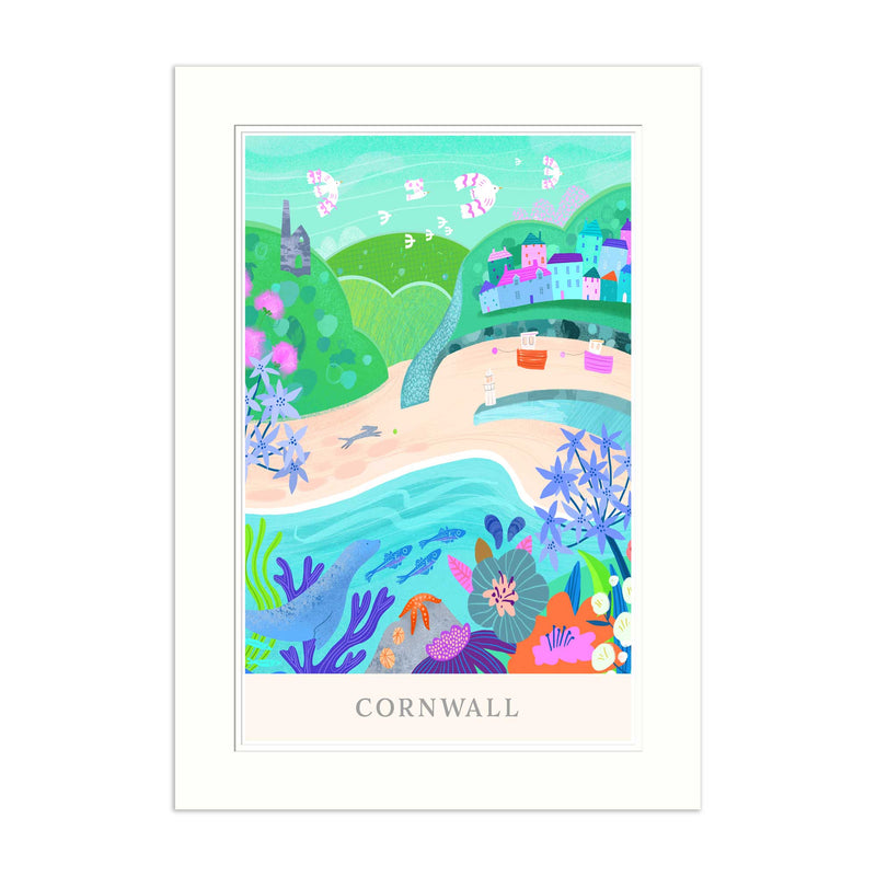 Mounted Print - WF729M - Cornwall Brights Mounted Print - Cornwall Brights Mounted Print- Whistlefish