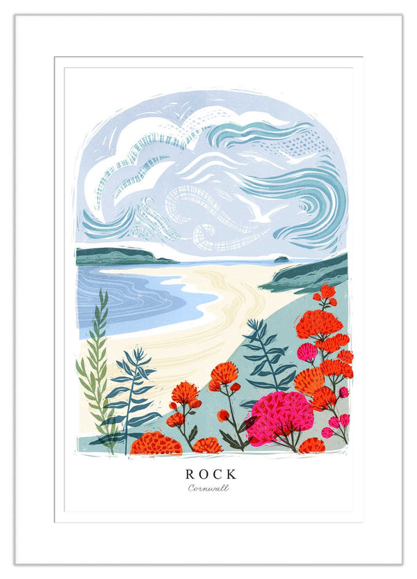 Mounted Print - WF933M - Rock Arched Lino Mounted Print - Rock Arched Lino Mounted Print - Whistlefish