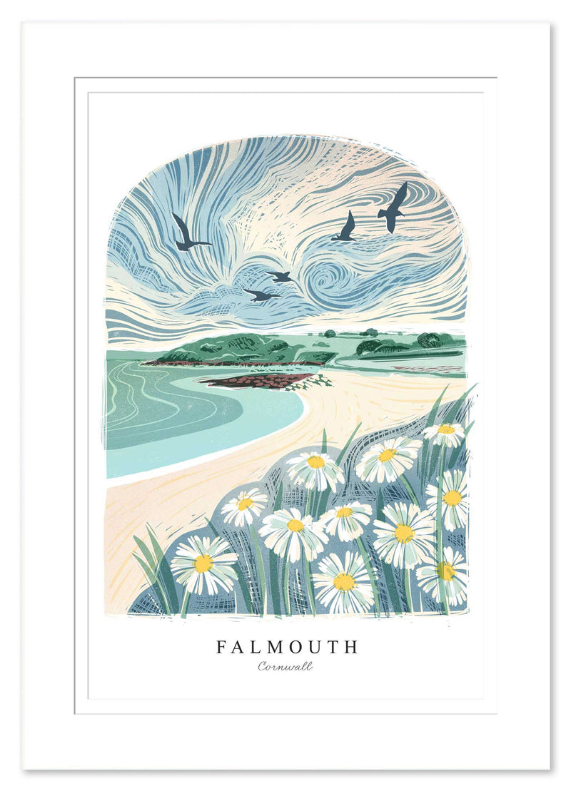 Mount Print - WF947M - Falmouth Arched Lino Mounted Print - Falmouth Arched Lino Mounted Print - Whistlefish