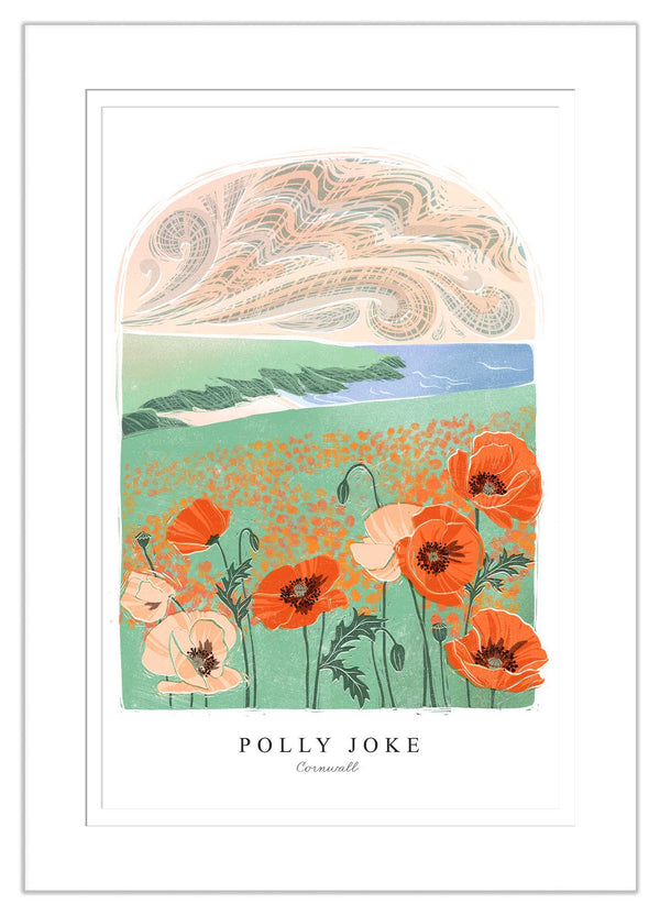 Mount Print - WF953M - Polly Joke Arched Lino Mounted Print - Polly Joke Arched Lino Mounted Print - Whistlefish