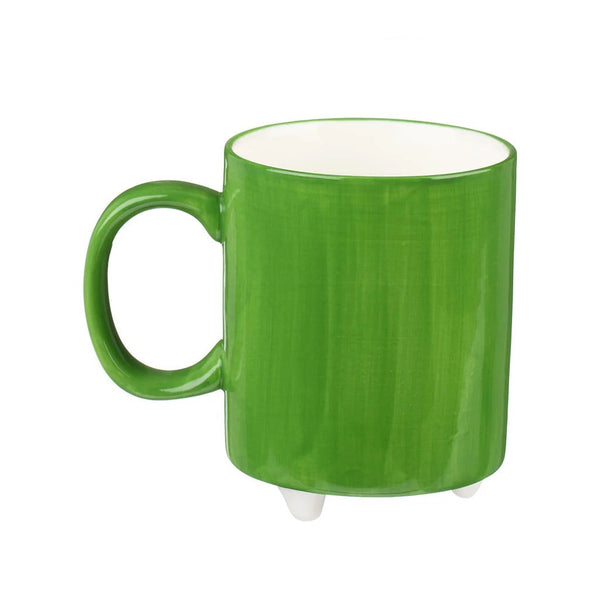 Mug - CDMF-001 - White Dog On Green Mug - White Dog On Green Mug - Whistlefish