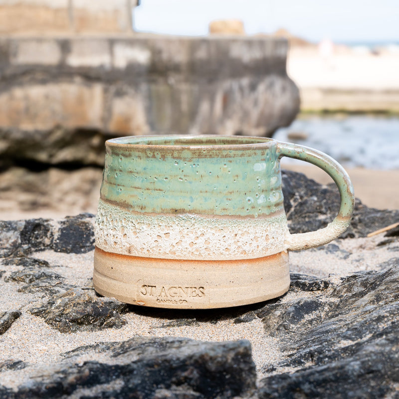 Mug - SACC15 - Whispering Pine Handcrafted Mug - Sage Hand Thrown Mug - Whistlefish