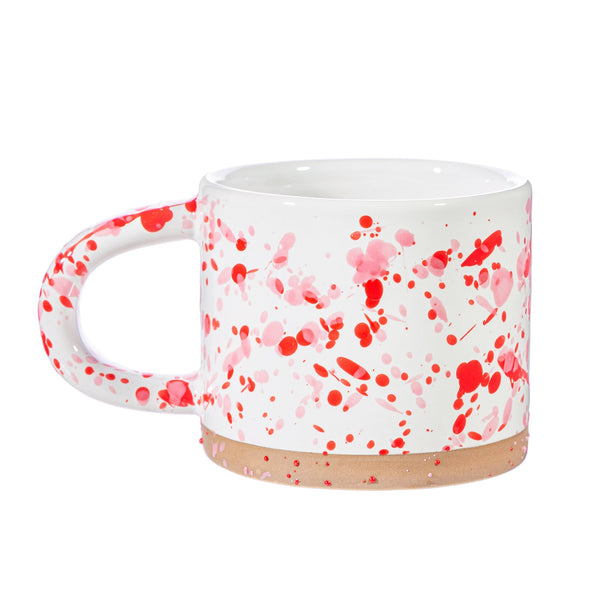 Mug - SBMUG01 - Pink & Red Splatterware China Mug - 