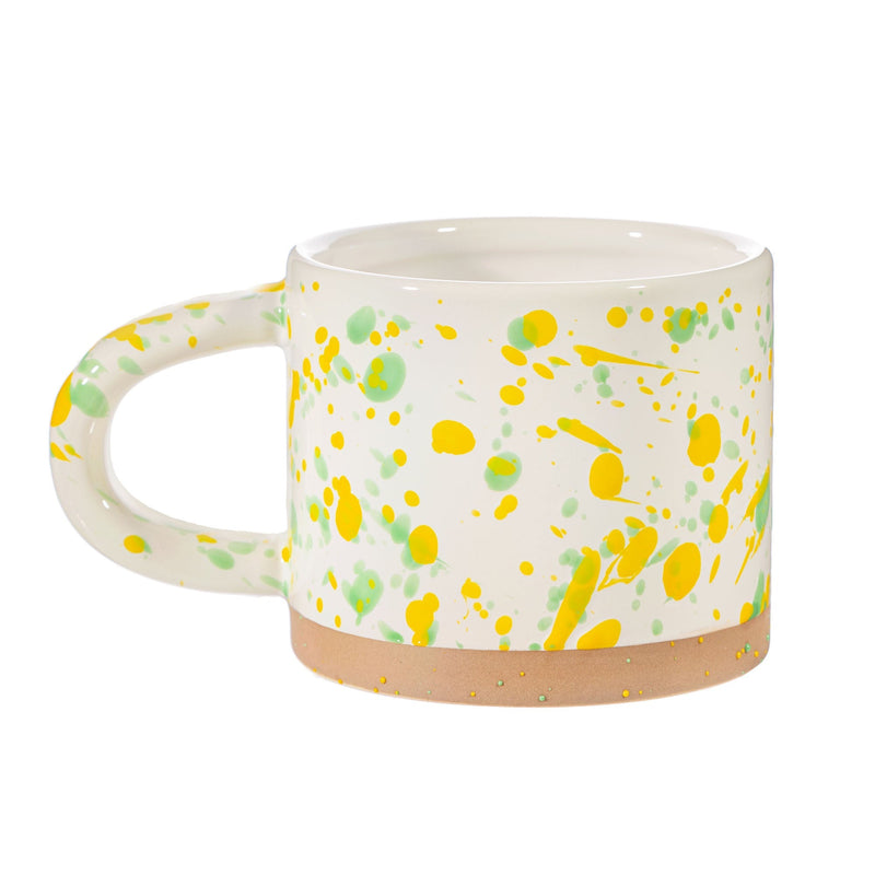 Mug-SBMUG02 - Yellow & Green Splatterware Mug-Whistlefish