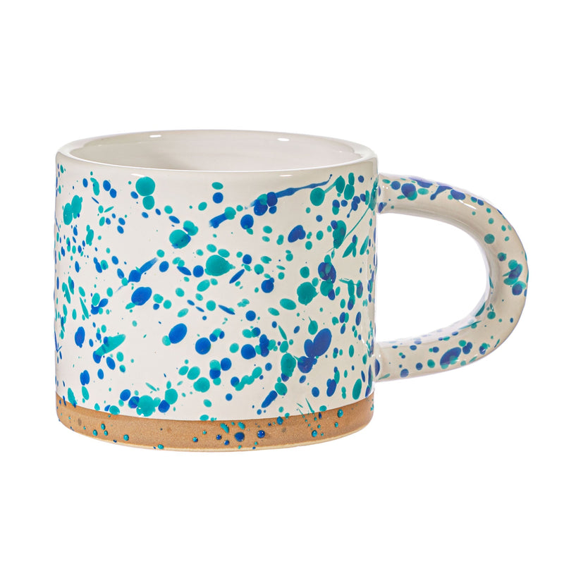 Mug-SBMUG03 - Blue & Green Splatterware Mug-Whistlefish
