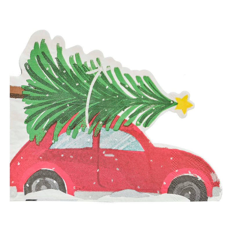 Napkin - MLC-100 - Christmas Car Paper Napkins - Christmas Car Paper Napkins - Whistlefish