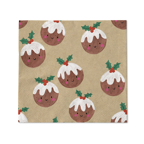 Napkin - NPX36 - Jolly Puds Paper Napkins 20 Pack - Jolly Puds Paper Napkins - Whistlefish