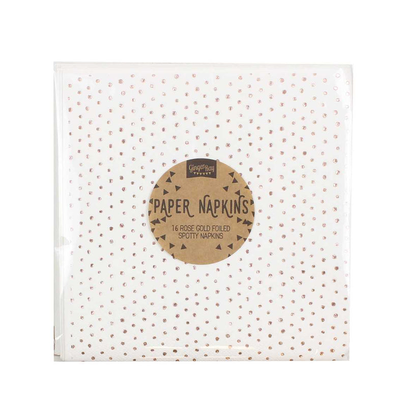 Napkins - PM-328 - Spotty Print Rose Gold Napkins - Spotty Print Rose Gold Napkins - Whistlefish