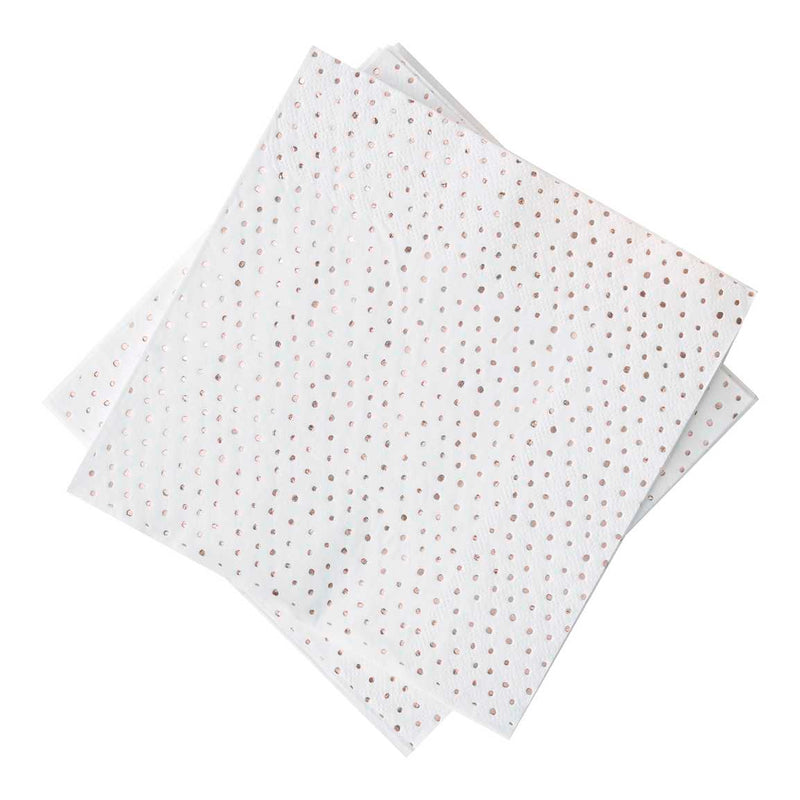 Napkins - PM-328 - Spotty Print Rose Gold Napkins - Spotty Print Rose Gold Napkins - Whistlefish