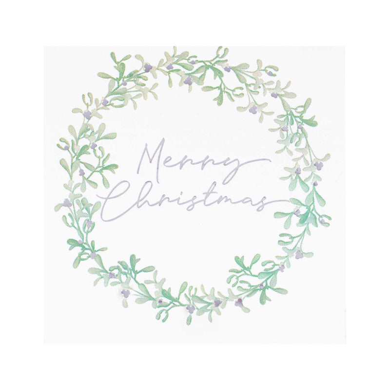 Napkin - SNOW-221 - Merry Christmas Mistletoe Paper Napkins - Merry Christmas Mistletoe Paper Napkins - Whistlefish